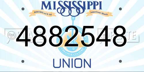 4882548 Mississippi License Plate