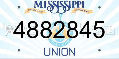 4882845 Mississippi License Plate