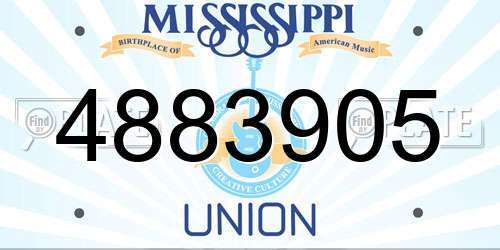 4883905 Mississippi License Plate