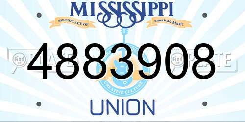 4883908 Mississippi License Plate