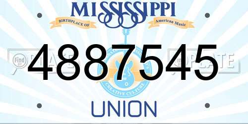 4887545 Mississippi License Plate