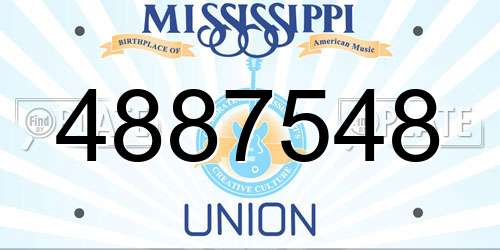 4887548 Mississippi License Plate