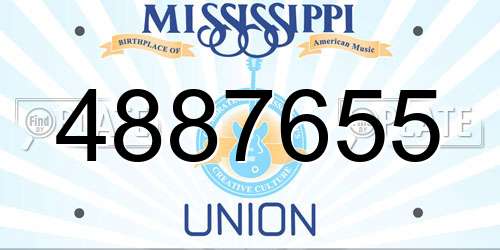 4887655 Mississippi License Plate