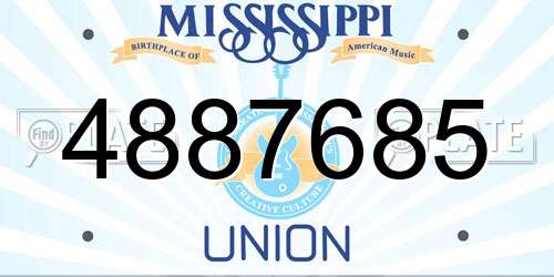 4887685 Mississippi License Plate