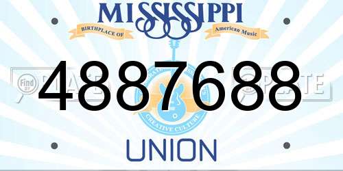 4887688 Mississippi License Plate