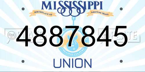 4887845 Mississippi License Plate