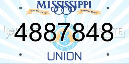 4887848 Mississippi License Plate