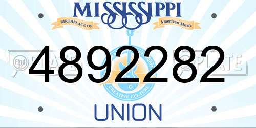 4892282 Mississippi License Plate