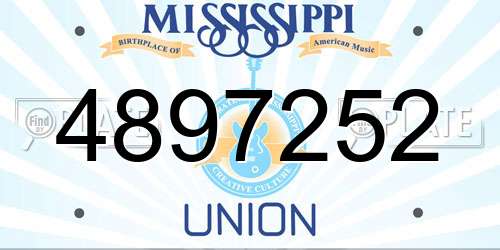 4897252 Mississippi License Plate
