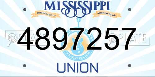 4897257 Mississippi License Plate