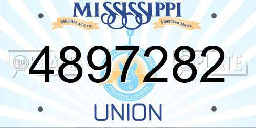 4897282 Mississippi License Plate