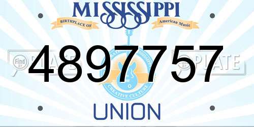 4897757 Mississippi License Plate