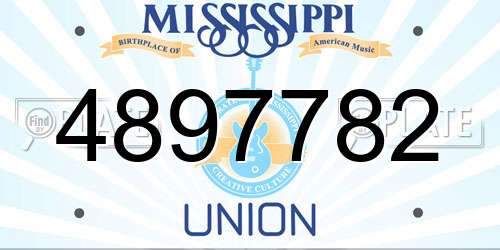4897782 Mississippi License Plate