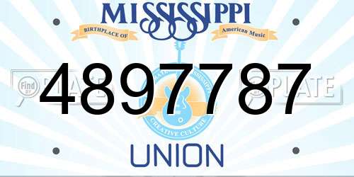 4897787 Mississippi License Plate