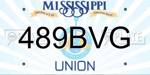 489BVG Mississippi License Plate