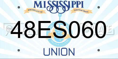 48ES060 Mississippi License Plate