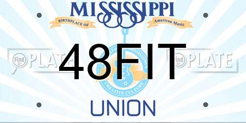 48FIT Mississippi License Plate