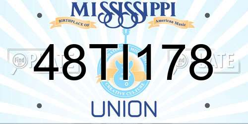 48TI178 Mississippi License Plate