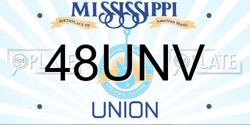 48UNV Mississippi License Plate