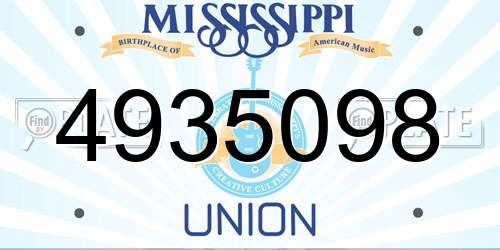 4935098 Mississippi License Plate