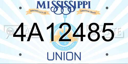 4A12485 Mississippi License Plate