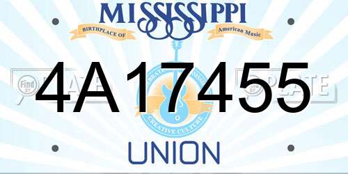 4A17455 Mississippi License Plate