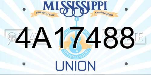 4A17488 Mississippi License Plate