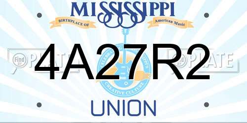 4A27R2 Mississippi License Plate