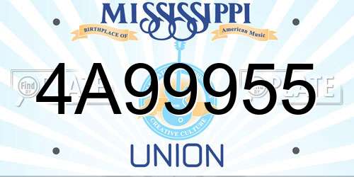 4A99955 Mississippi License Plate