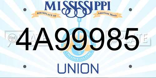 4A99985 Mississippi License Plate