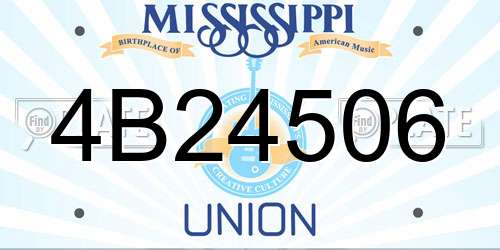 4B24506 Mississippi License Plate