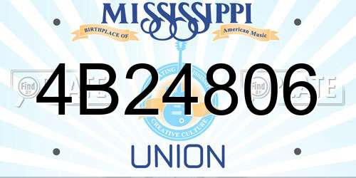 4B24806 Mississippi License Plate