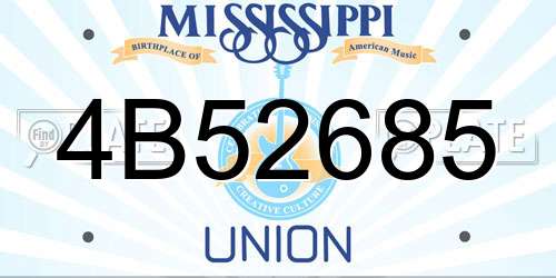 4B52685 Mississippi License Plate
