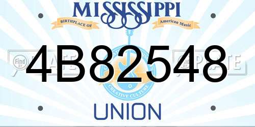 4B82548 Mississippi License Plate