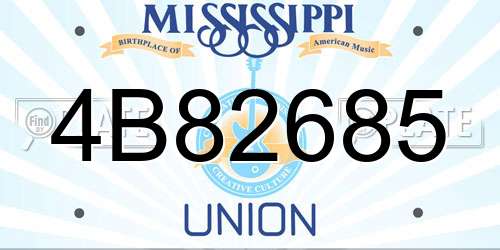4B82685 Mississippi License Plate
