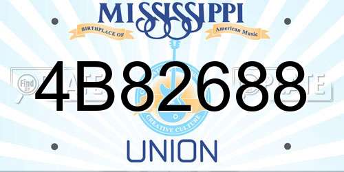 4B82688 Mississippi License Plate