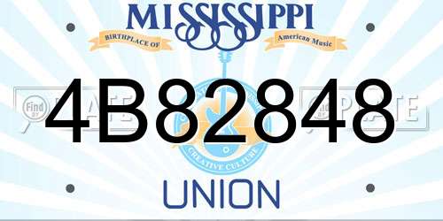 4B82848 Mississippi License Plate