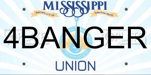 4BANGER Mississippi License Plate