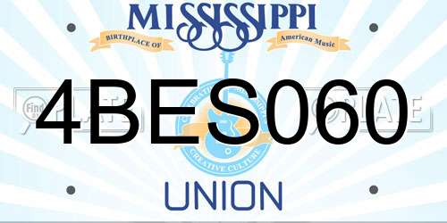 4BES060 Mississippi License Plate