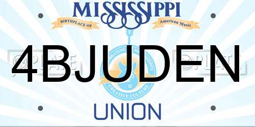 4BJUDEN Mississippi License Plate
