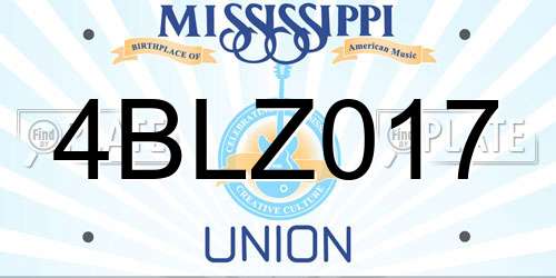4BLZ017 Mississippi License Plate