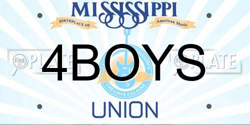 4BOYS Mississippi License Plate