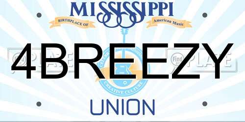 4BREEZY Mississippi License Plate