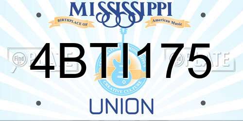 4BTI175 Mississippi License Plate