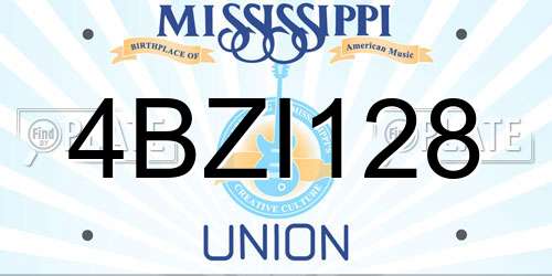 4BZI128 Mississippi License Plate