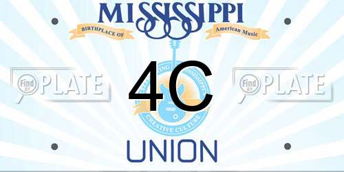 4C Mississippi License Plate
