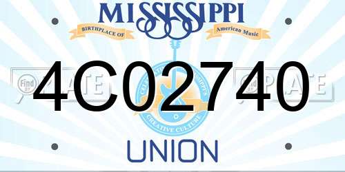 4C02740 Mississippi License Plate