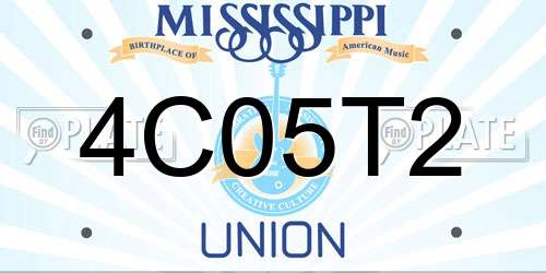 4C05T2 Mississippi License Plate