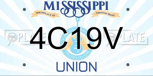 4C19V Mississippi License Plate