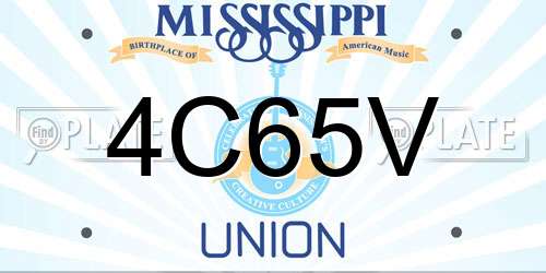 4C65V Mississippi License Plate